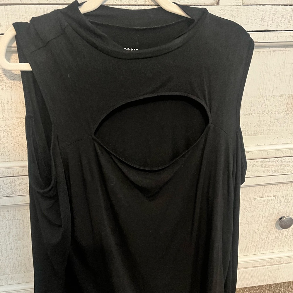 Black Knit Torrid Cold Shoulder Blouse